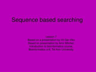 Sequence based searching