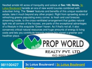 3C Lotus Boulevard Noida 9910007460 3C Lotus Boulevard