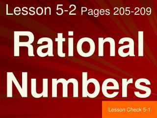 Lesson 5-2 Pages 205-209