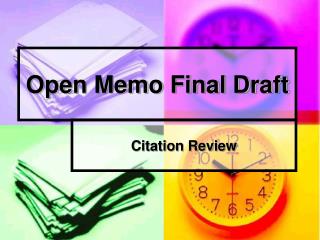 Open Memo Final Draft