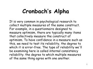Cronbach’s Alpha