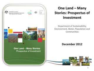 One Land – Many Stories: Prospectus of Investment