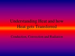 Understanding Heat and how Heat gets Transferred Conduction, Convection and Radiation