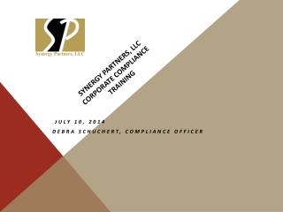 Synergy Partners, LLC Corporate Compliance Training