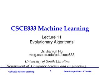 CSCE833 Machine Learning