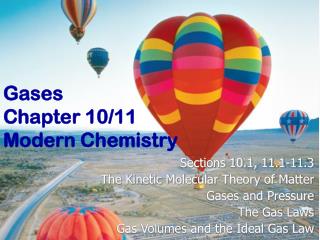 Gases Chapter 10/11 Modern Chemistry