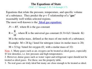 The Equations of State