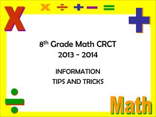 8 th Grade Math CRCT 2013 - 2014