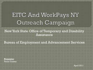 EITC And WorkPays NY Outreach Campaign