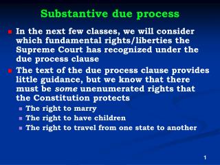 Substantive due process