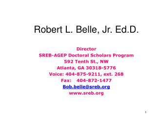 Robert L. Belle, Jr. Ed.D.