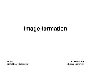 Image formation