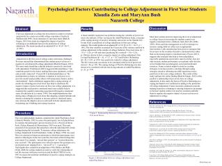 Psychological Factors Contributing to College Adjustment in First Year Students