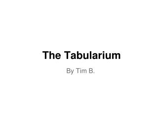 The Tabularium