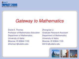 Gateway to Mathematics