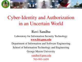 Cyber-Identity and Authorization in an Uncertain World