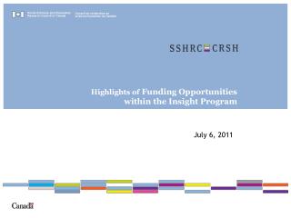 Highlights of Funding Opportunities within the Insight Program