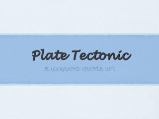 Plate Tectonic
