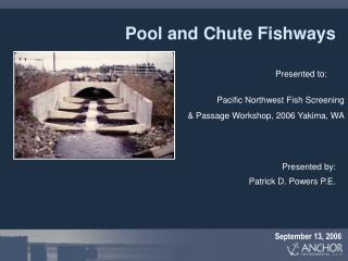 Pool and Chute Fishways