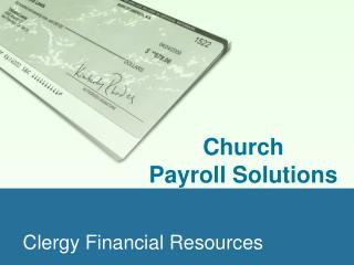 Clergy Financial Resources
