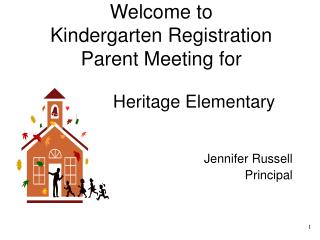 Welcome to Kindergarten Registration Parent Meeting for