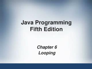 Java Programming Fifth Edition