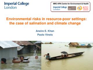 Environmental risks in resource-poor settings: the case of salination and climate change