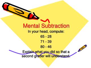 Mental Subtraction