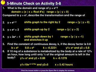 5-Minute Check on Activity 5-8