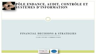 Pôle Endance , Audit, contrôle et systèmes d’information