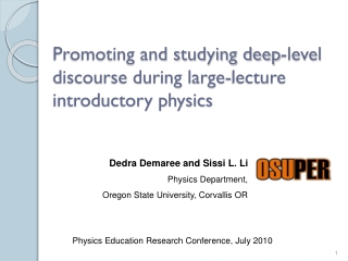 Promoting and studying deep-level discourse during large-lecture introductory physics