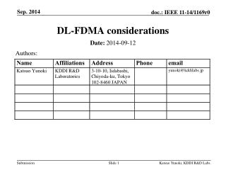 DL-FDMA considerations
