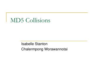 MD5 Collisions