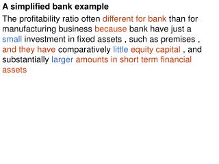 A simplified bank example