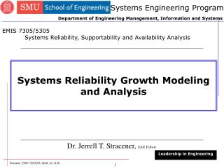 Systems Reliability Growth Modeling and Analysis
