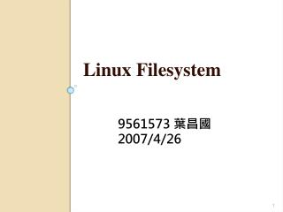 Linux Filesystem