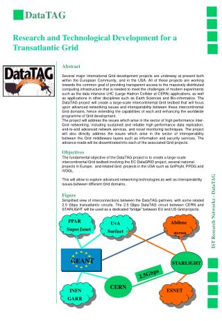 DataTAG Research and Technological Development for a Transatlantic Grid