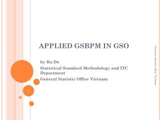 APPLIED GSBPM IN GSO