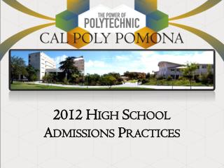 2012 High School Admissions Practices