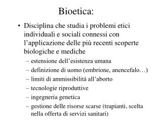 Bioetica: