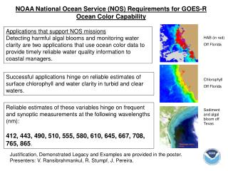 NOAA National Ocean Service (NOS) Requirements for GOES-R Ocean Color Capability