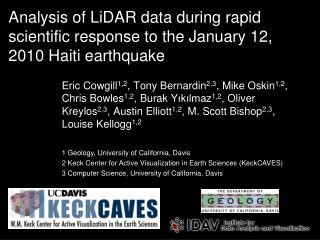 Analysis of LiDAR data during rapid scientific response to the January 12, 2010 Haiti earthquake