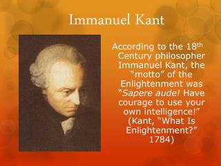 Immanuel Kant