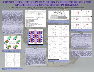 CRYSTAL STRUCTURE PARAMETERS AS PREDICTORS OF VNIR SPECTROSCOPY OF SYNTHETIC PYROXENES
