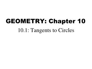 GEOMETRY: Chapter 10