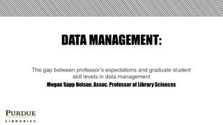 data Management:
