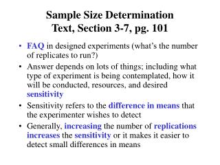 Sample Size Determination Text, Section 3-7, pg. 101