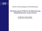 Die Eignung der IFRS f r die Bilanzierung mittelst ndischer Unternehmen