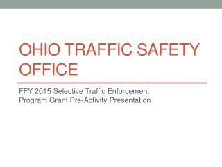 Ohio Traffic Safety office