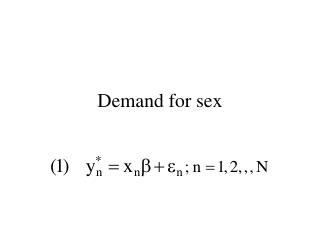 Demand for sex